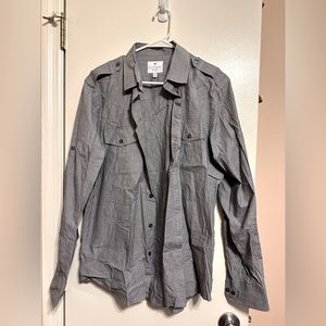 Size L, Neck 16-16.5 Express Men’s Fitted Grey Shirt